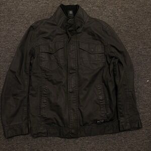 Oakley Mens Large Field Jacket Charcoal Gray Military Tactical Multi Pocket Coat